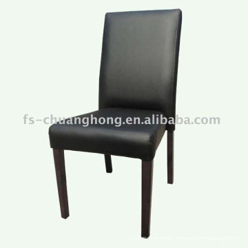 Silla de comedor de cuero y tubo negra (YC-F69)